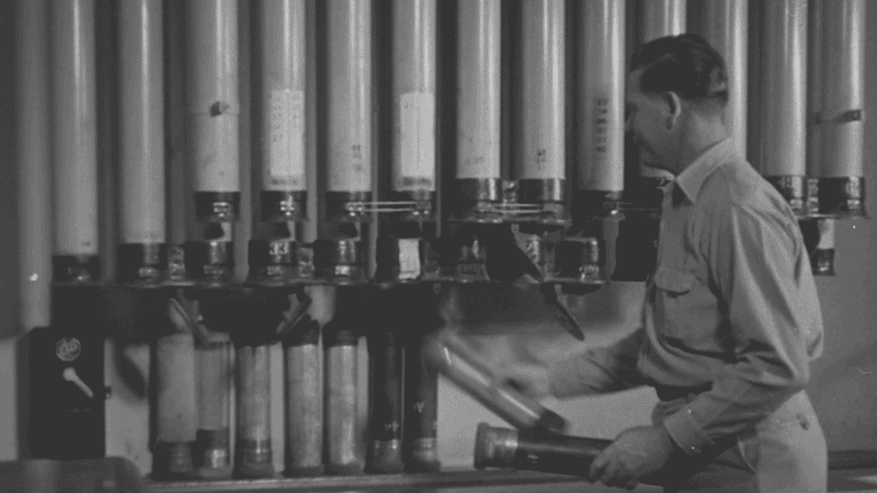 Pneumatic tube system in use at the Postal Office Pneumatic tube system in use at the Postal Office