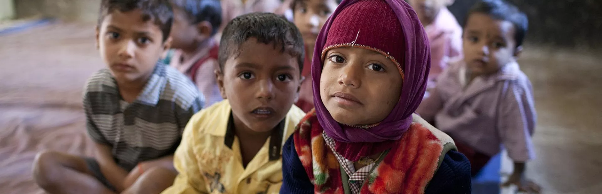 Group of children in the developing world