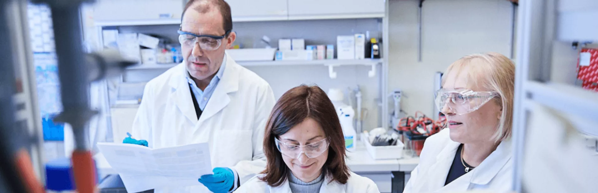 Researchers in the lab