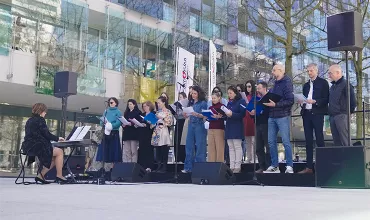A group of singers on a stage