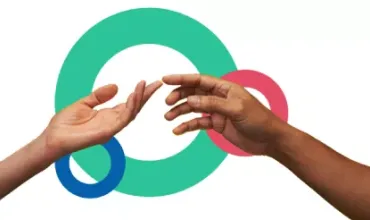 Two hands separated by a tiny distance Two hands separated by a tiny distance