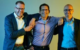 Data42 leadership team Achim Plueckebaum, Peter Speyer and Pascal Bouquet of data42