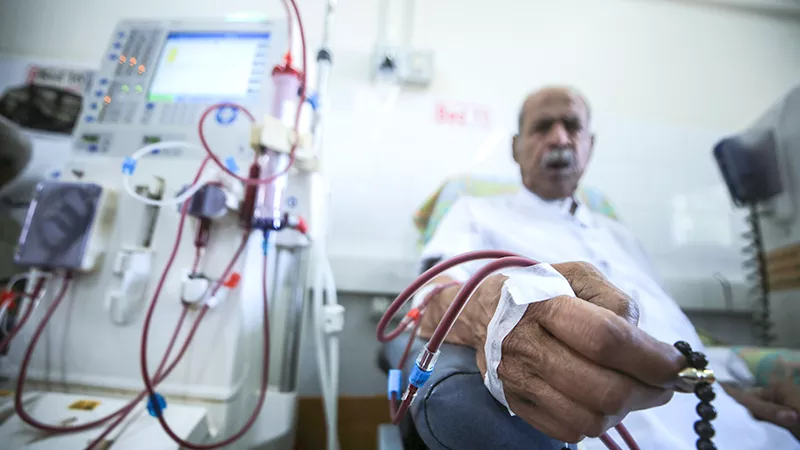 Kidney patient undergoing dialysis Kidney patient undergoing dialysis