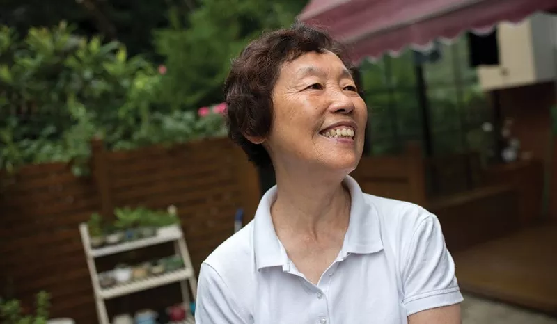 Portrait of Chinese woman smiling