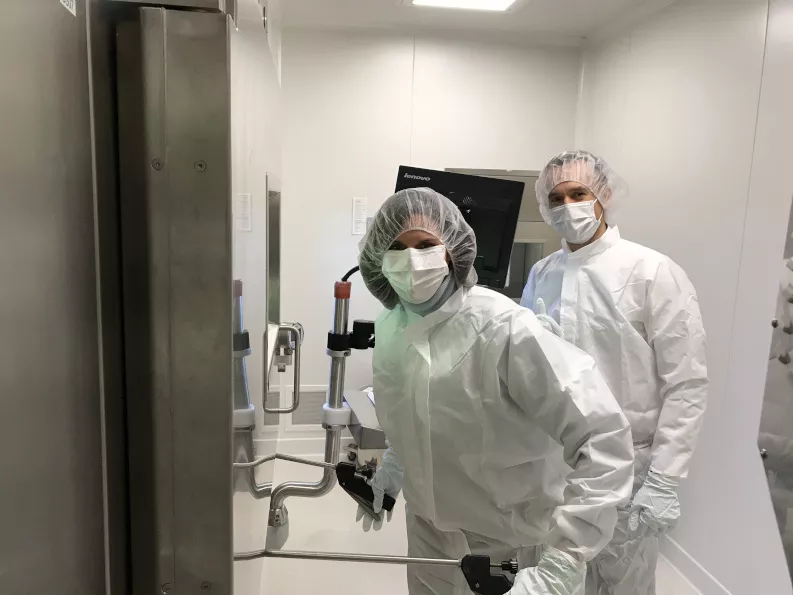 Schaffert visting AAA site. Schaffert visiting AAA’s manufacturing site in Millburn, New Jersey, in the US