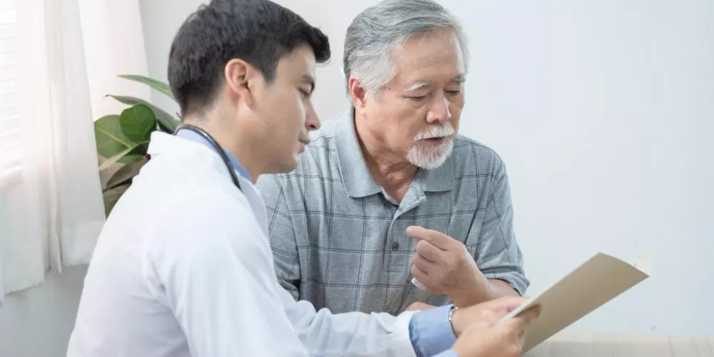 A doctor and a patient A doctor and a patient