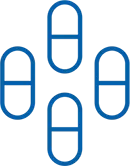 Medicine Capsules Icon Blue