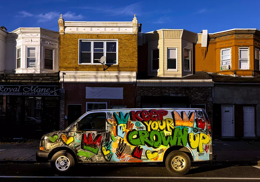 An urban neighborhood in Philadelphia. An urban neighborhood in Philadelphia.