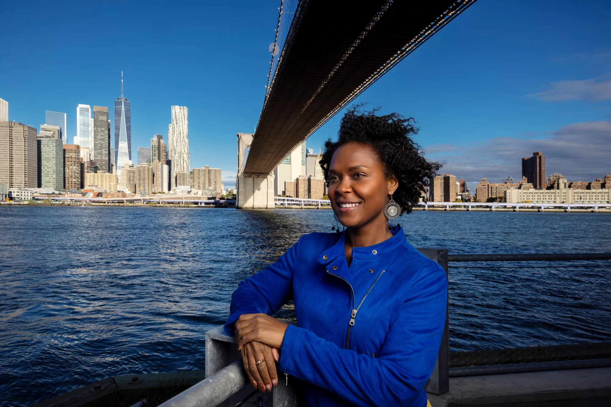 Shanelle Gabriel under the Brooklyn Bridge in New York City Shanelle Gabriel under the Brooklyn Bridge in New York City
