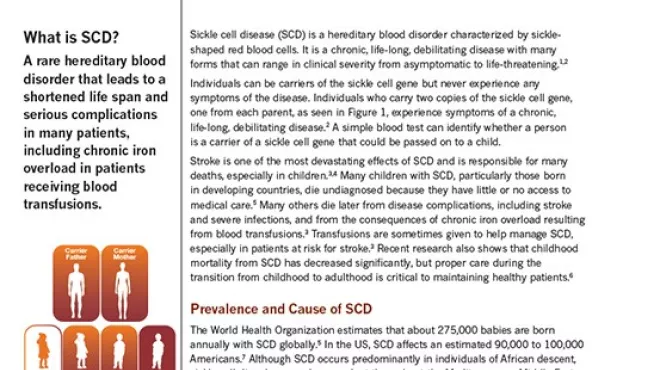 Sickle Cell Disease Backgrounder